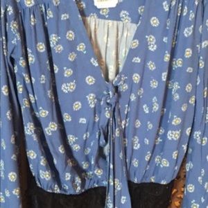 Free People Tops - Boho Body Suit by Free People Blue w/ Daisies NEW Free People Tops - Boho Body Suit by Free People Blue w/ Daisies NEW